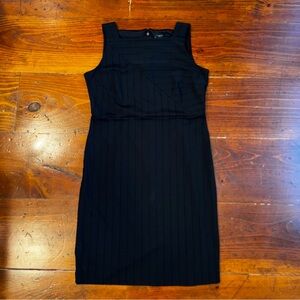 Ann Taylor Petite- Black Striped Dress. 12P‎